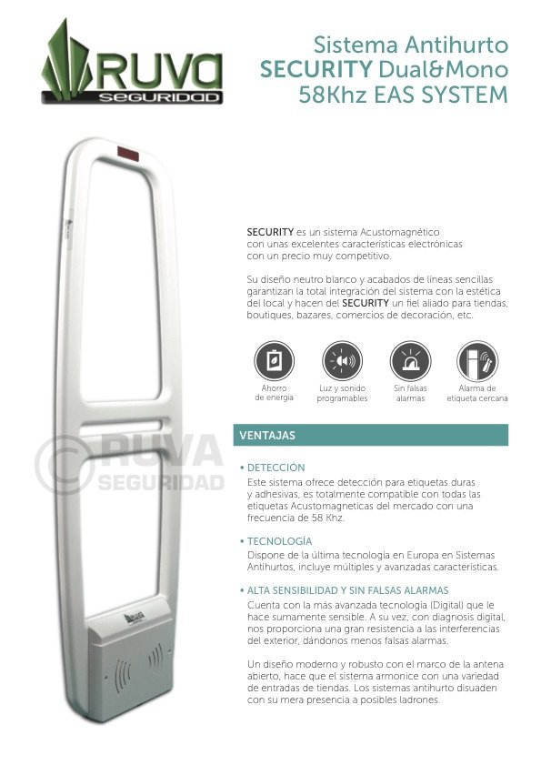 Sistema Antihurto AM modelo SECURITY