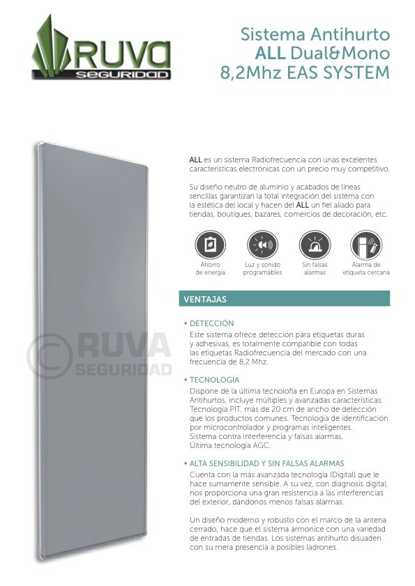 Sistema Antihurto RF modelo ALL