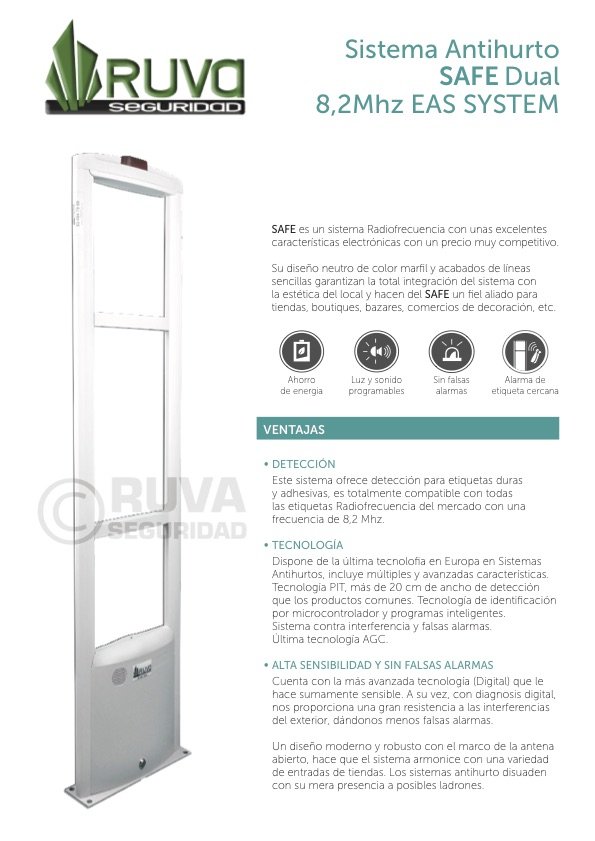 Sistema Antihurto RF modelo SAFE